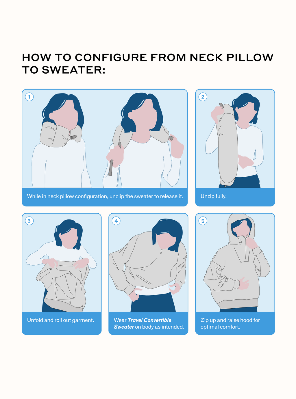 Travel Convertible Sweater (Nightfall)