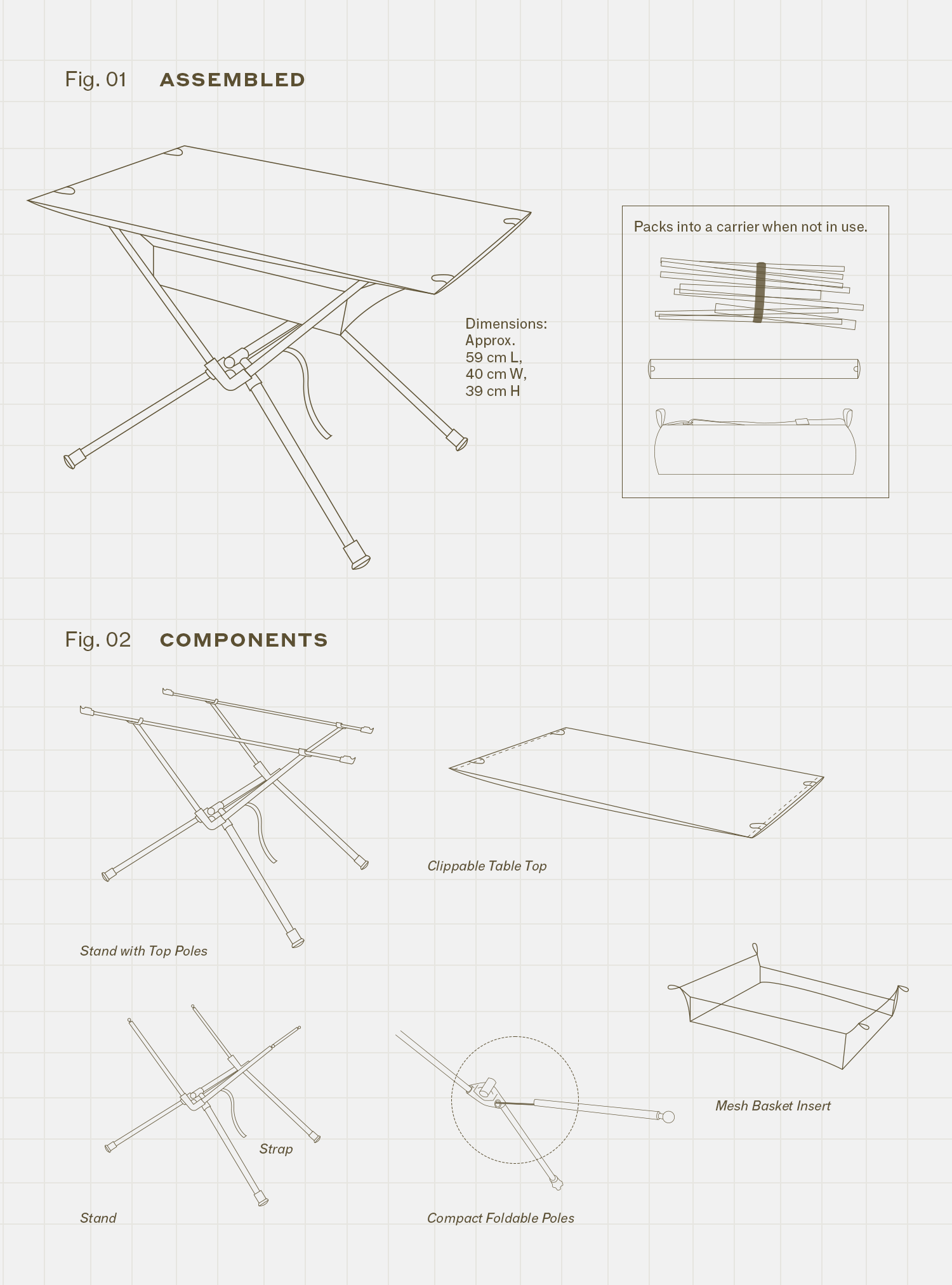 Basecamp Table (Cocoa Quilt)