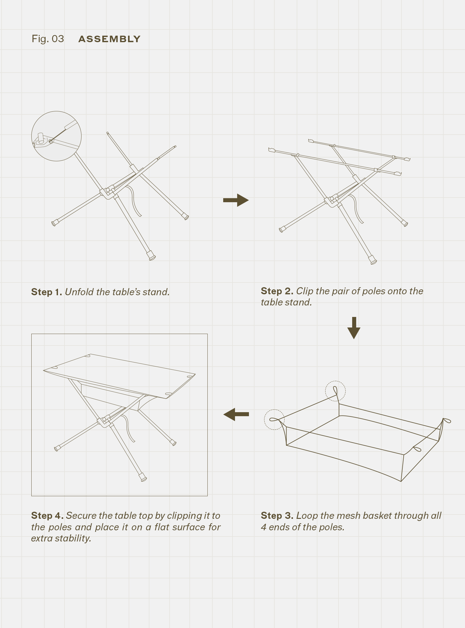 Basecamp Table (Cocoa Quilt)